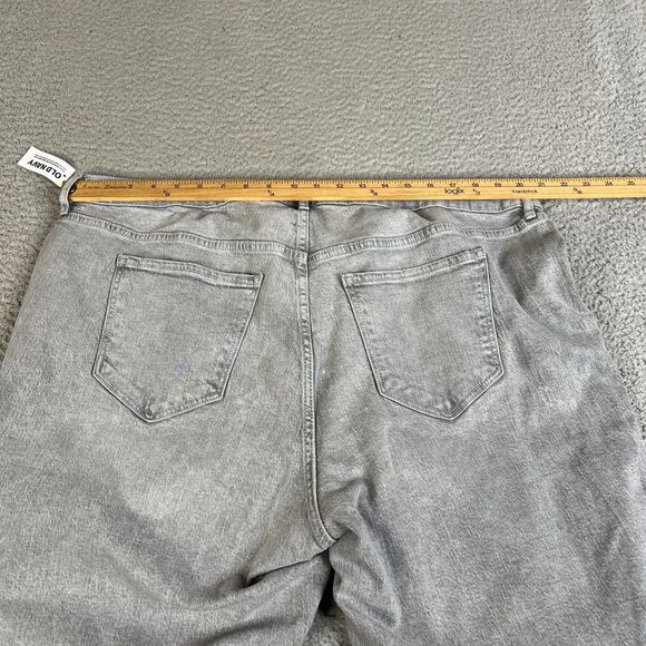 Old Navy Vintage Slim Jeans Womens 22 Grey High Rise Straight  Denim Zip Fly NEW - Picture 7 of 12